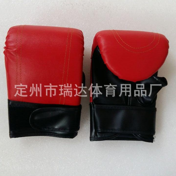 Ventas de fábrica pulgar-fugas guantes de boxeo Sanda adultos niños luchando Muay Thai guantes de boxeo Sanda entrenamiento mano