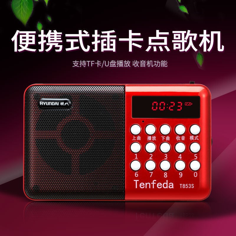 Modern 853S Card-Insert Radio Portable Speaker Music Player Audio System for the Elderly Mp3 Music Player