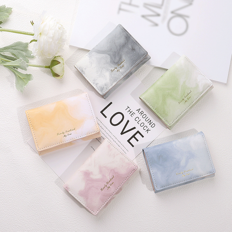 Lindo bolso de tarjeta de mujer creativo mini 30% de cambio fresco ins estampado de moda cambio corto damas