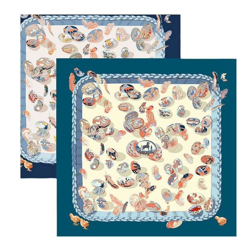 Double-sided Custom Scarf, Reversible Silk Design, Customizable Colors & Materials