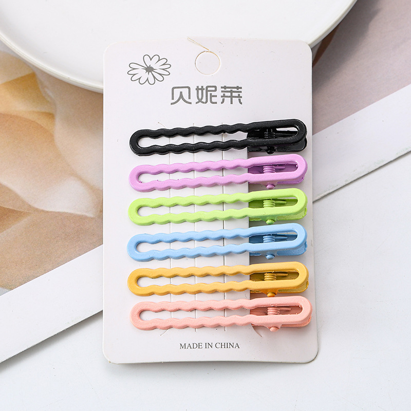 Candy-Colored Hair Clips, Geometric Side Clips, Bangs Clips, Duckbill Clips, Matte Hair Accessories, New Style Hair Clips for Stray Hair