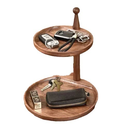 Entrar en el hogar puerta de entrada llave de almacenamiento decoración madera ligera de lujo de alta calidad estante de almacenamiento multicapa mesa bandeja de almacenamiento de artículos diversos