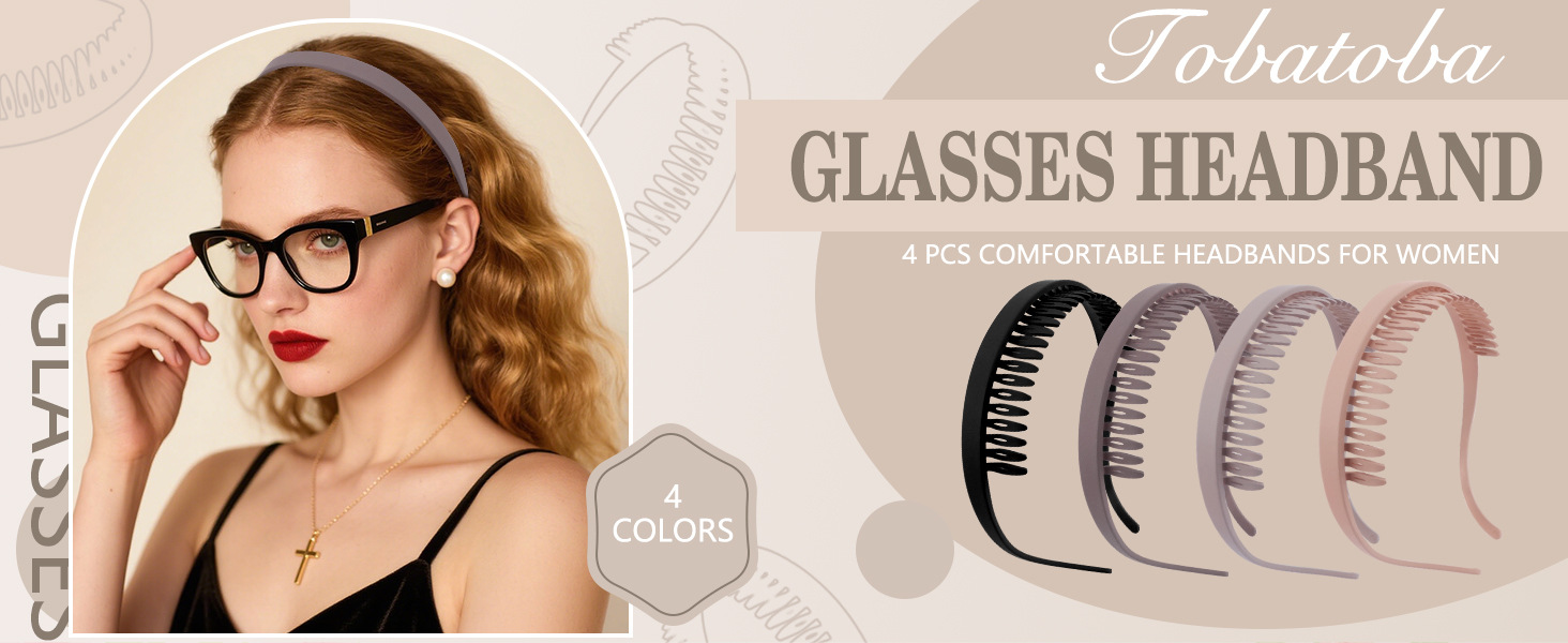 headbands for glasses wearers women