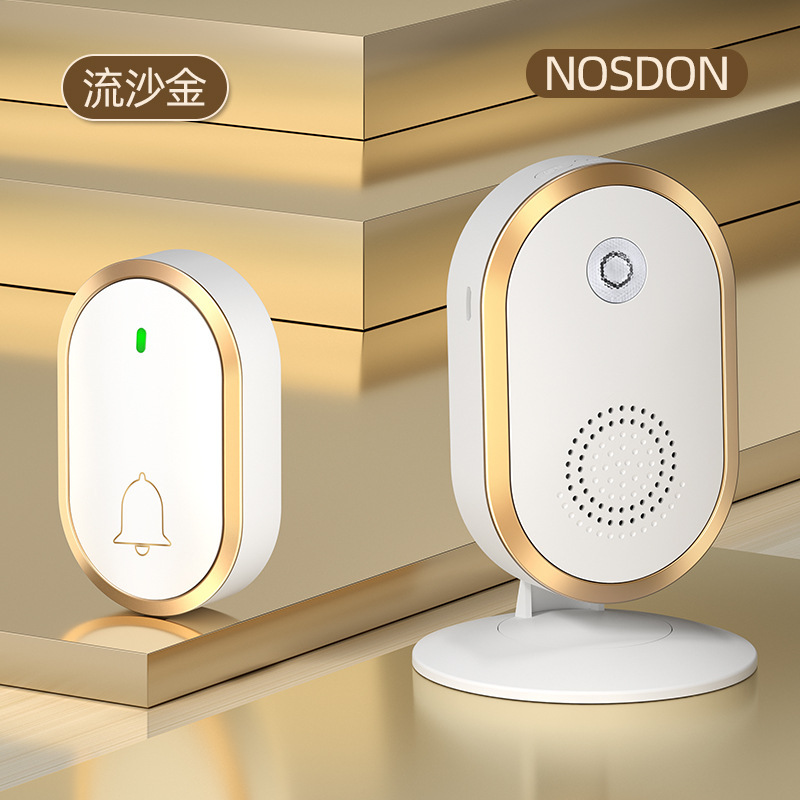 バッテリータイプの Dingdong ドアベル USB プラグなしワイヤレスホーム長距離スマートベル高齢者発信器ナイトライト|undefined