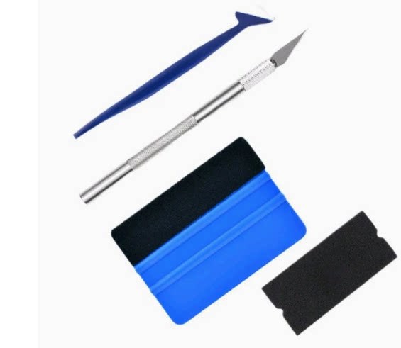 Car film application tools, color change film edge sealing, gap construction scraper, color change film, invisible car wrap set, 4-piece set