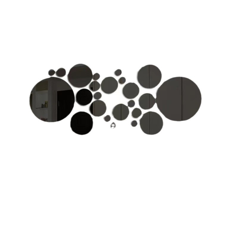 Adesivos de parede espelho círculo 3d decoração de quarto_voghion.com