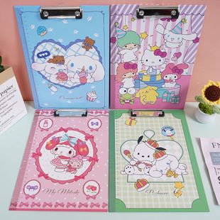 Animation Sanrio A4 Board Clip Collection Yugui Dog melody kulomi Pad Student Examination Paper Folder