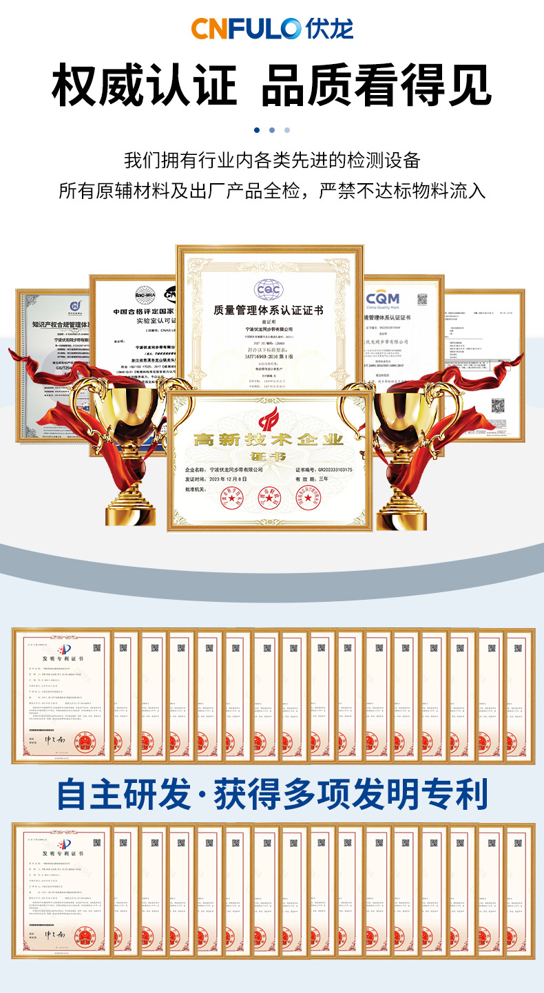 Industrial belt, herringbone toothed synchronous belt, heavy-duty packaging conveyor, long-distance transportation equipment, rubber conveyor belt