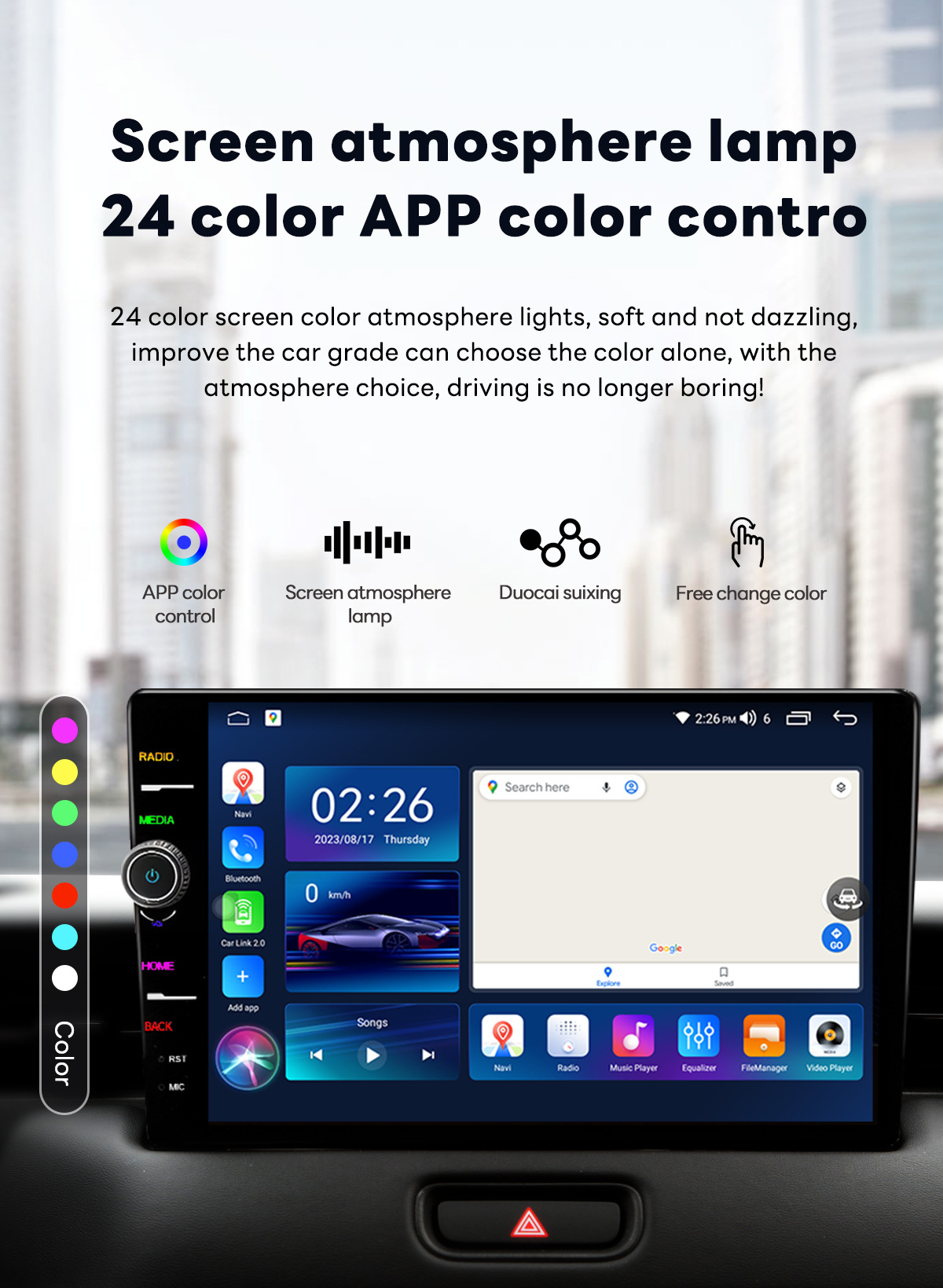 Cross-Border 7/9/ 10inch Android Universal Car Navigation Central Control All-In-One Player Carplay Car Navigation