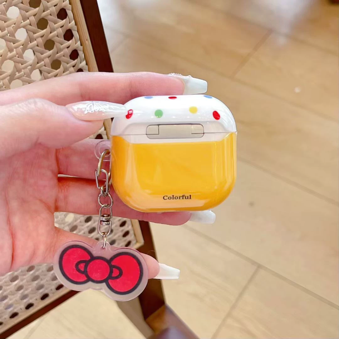 Hello kitty, apple, headphones, protective case, iPhone23 Pro, keychain, fall protection