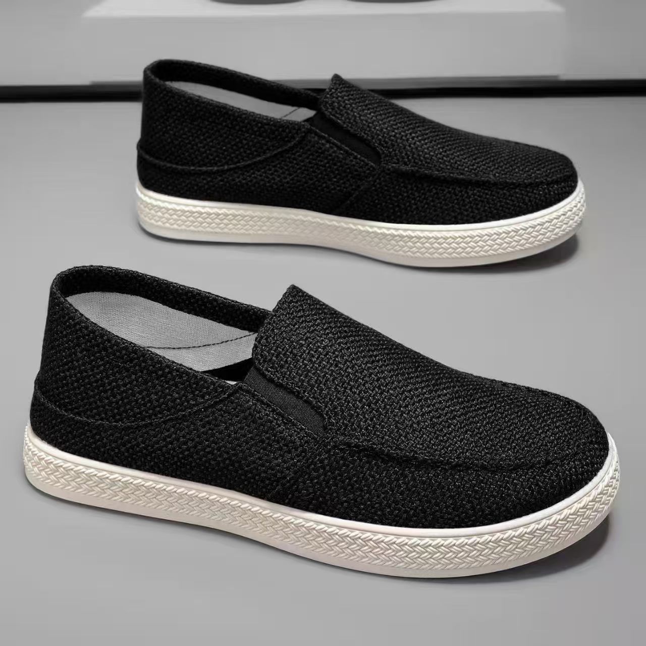2026 verano nuevos zapatos de hombre zapatos de tela transpirables zapatos casuales zapatos de lino zapatos de hombre zapatos de trabajo planos