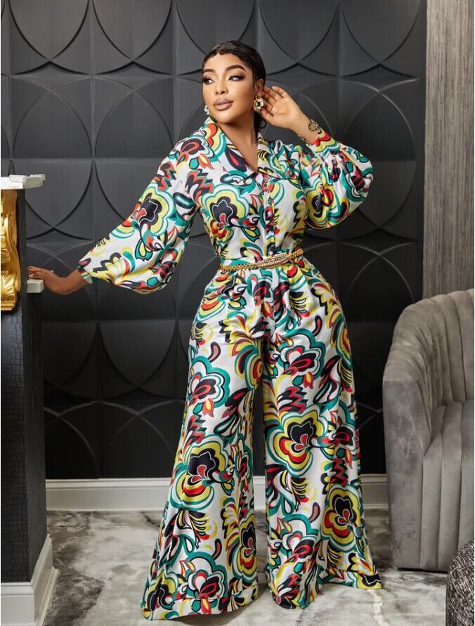 Women's Daily Casual Printing Full Length Printing Zipper Jumpsuits display picture 1