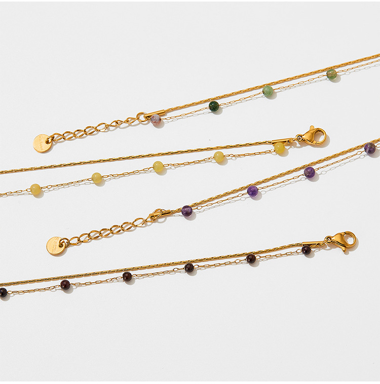 5g Weight 0.03µm-0.05µm Gold Plating Thickness PVD Coated Gold Plating Process Real Gold Plated Plating Material Bracelets, Necklace Classification 16K Gold, White Gold Plated, Gold Plating Plating Color Necklace + Jewelry Quantity Daily Occasion 304 Stainless Steel Material Water Droplets, Heart Shape Pattern Women's Gender Simple Style, Commute Style Waterproof Non Tarnish, Water Drop, Plating Craft PVD Coated Real Gold Plated 16K Gold White Gold Plated Gold Plating Water Droplets Heart Shape 304 Stainless Steel Simple Style Commute Waterproof Non Tarnish Bracelets Necklace