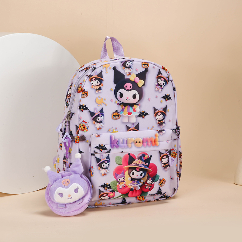 School backpack for primary school students, new cartoon cute print, large capacity, water-resistant, lightweight and burden-reducing student backpack