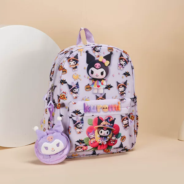 School backpack for primary school students, new cartoon cute print, large capacity, water-resistant, lightweight and burden-reducing student backpack
