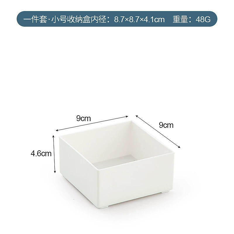 Small Table Storage Box, 3-Tier Dressing Table Organizer, White, Compact Drawers