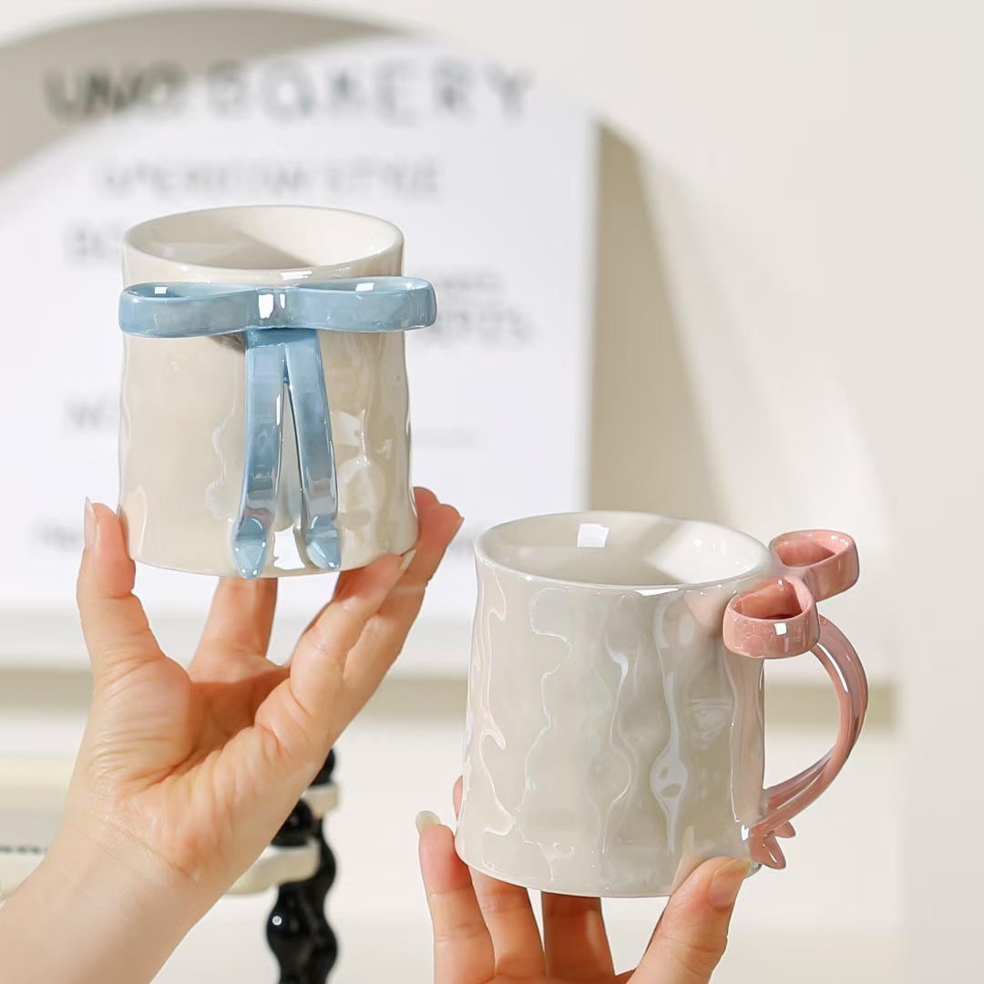 Taza de perlas de red, arco de cerámica, taza de café, taza de agua transfronteriza, taza de café