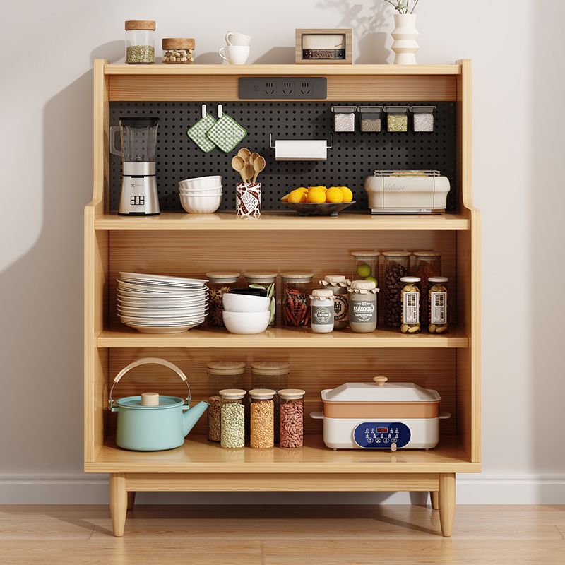 Solid Wood Sideboard Kitchen Storage Tea Cabinet Simple Storage Cabinet Coffee Machine Display Table Wall-Mounted Restaurant Storage Cabinet