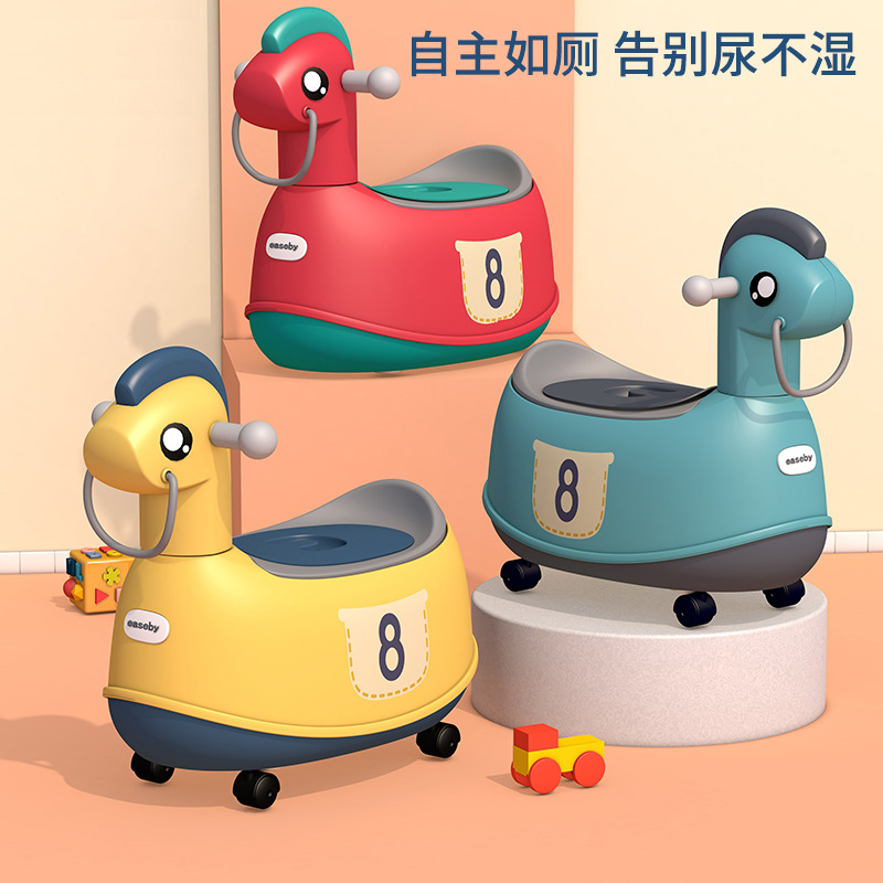 Inodoro infantil multifuncional, asiento de inodoro para bebés, niño, niña, inodoro para bebés, urinario para niños pequeños, rueda universal