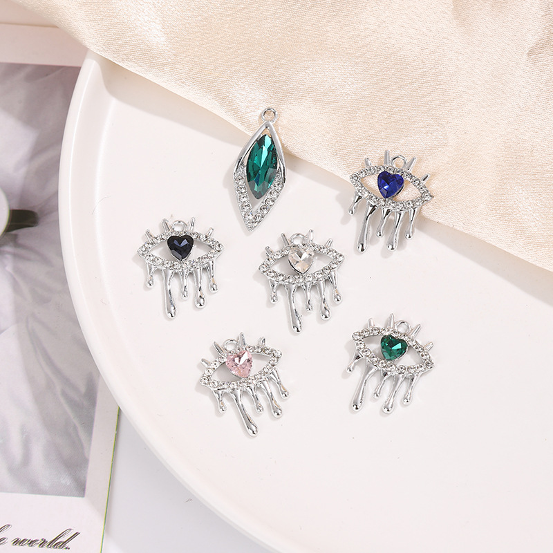 Angel Tears Pendant DIY Alloy Jewelry Accessories Evil Eye Sparkling Crystal Magic Eye Tears Commuting Rhinestone Inlay Angel Tears Pendant DIY Alloy Jewelry Accessories Evil Eye Sparkling Crystal Magic Eye Tears Commuting Rhinestone Inlay