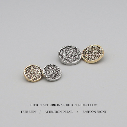 Youduo Xiaoxiang retro style metal button tweed coat sweater windbreaker button knitted cardigan button antique gold