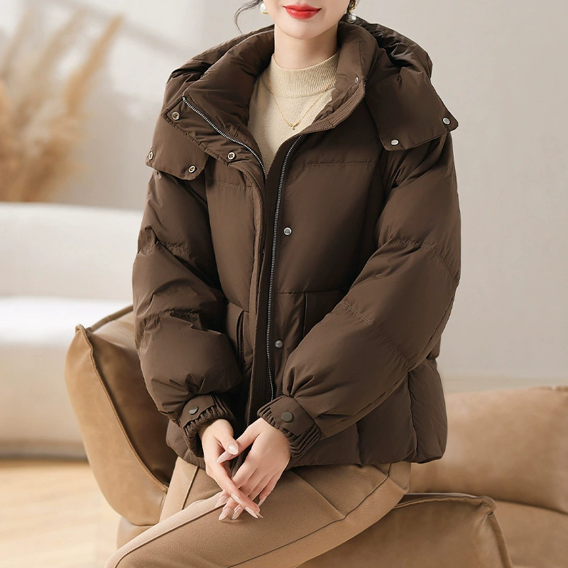 Зимняя одежда мамы пуховик с капюшоном