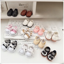 17cm拉布布labubu娃衣10cm棉花娃娃娃三岁黑色白色帆布鞋系带布鞋