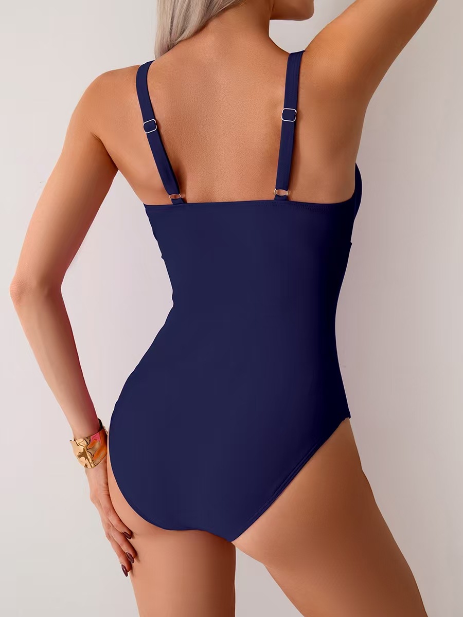 182g Weight Sleeveless Sleeve Length Spandex, Polyester, Nylon Fabric Type Short Top Length One-Piece Swimsuit Tops Type 1 Piece Quantity Swimming Pool, Beach Occasion V Neck Neckline Slim Fit Type Solid Color Pattern Women's Gender Sexy Style S, XXL Size Women's Sexy Solid Color 1 Piece One Piece Swimwear 8
