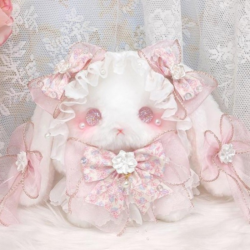 Simuda Official Authentic High-Looking Ins Lolita Rabbit Bag Pearl Floral Crossbody Bag for Women Simuda Official Authentic High-Looking Ins Lolita Rabbit Bag Pearl Floral Crossbody Bag for Women