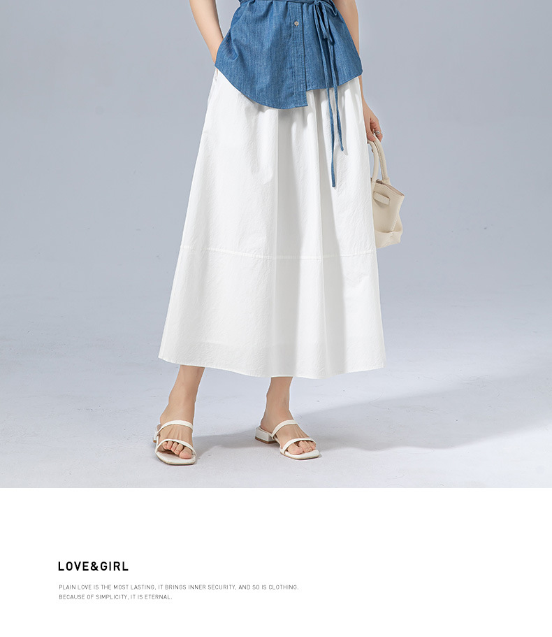 Áo sơ mi denim Tencel không tay thiết kế Xinge dáng suông đi làm — Màu xanh lam chi tiết 22