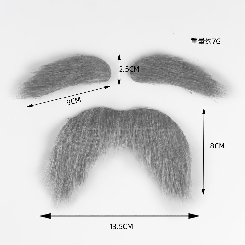 Barba falsa negra para Halloween, accesorios de disfraces y fiestas temáticas