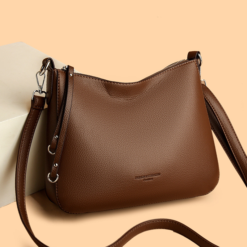 Women's Leather Shoulder Bag Large Capacity Versatile Handbag_voghion.com