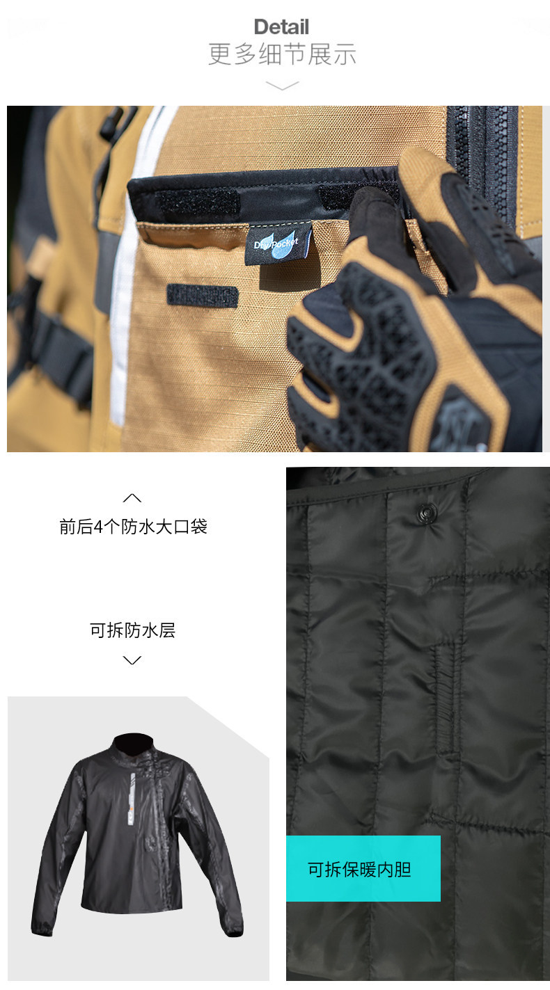 Ls2 Motorcycle Riding Suit Men's Winter Rally Suit Set Windproof Waterproof Warm Motorcycle Racing Suit All Seasons