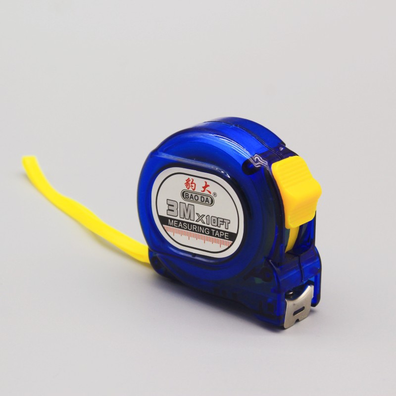 透明3米卷尺 加厚耐磨工程卷尺 抗摔伸缩钢卷尺量具五金工具