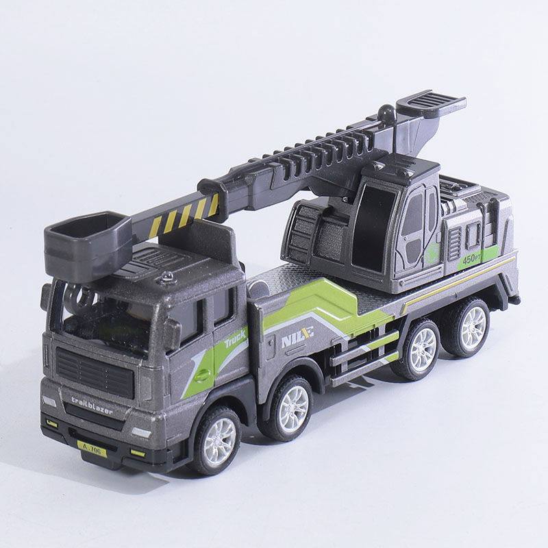 Alloy toy engineering vehicle real crane crane inertia drop-resistant dump truck boy baby rescue vehicle model