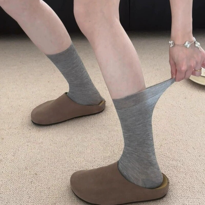 "Japanese-Style Gray" Is so Transparent! 40-Count Ultra-Thin Long-Staple Cotton Maternity Socks~ Super Lightweight Summer Socks! "Japanese-Style Gray" Is so Transparent! 40-Count Ultra-Thin Long-Staple Cotton Maternity Socks~ Super Lightweight Summer Socks!