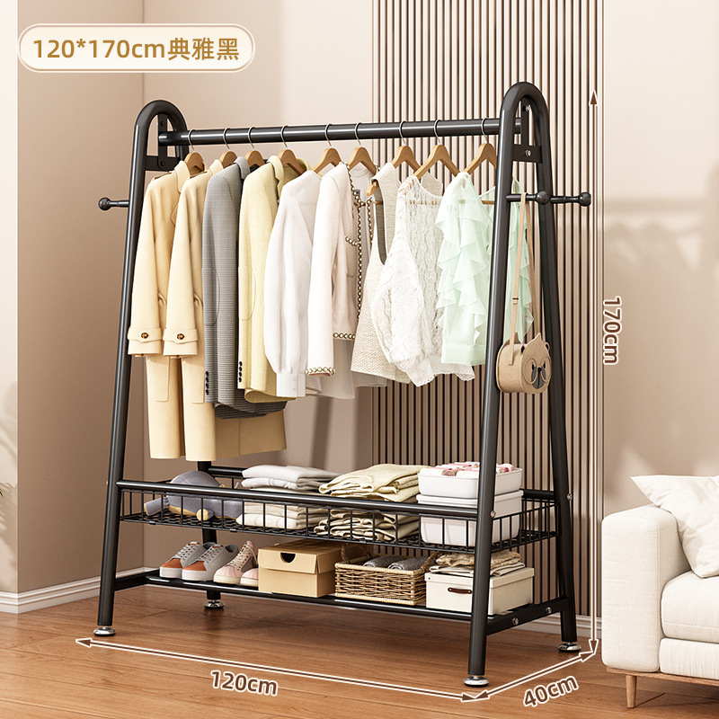 옵시디언 블랙 - 길이 120*높이 170丨 업그레이드된 이중층 수납망바구니 [굵은 22개 튜브]