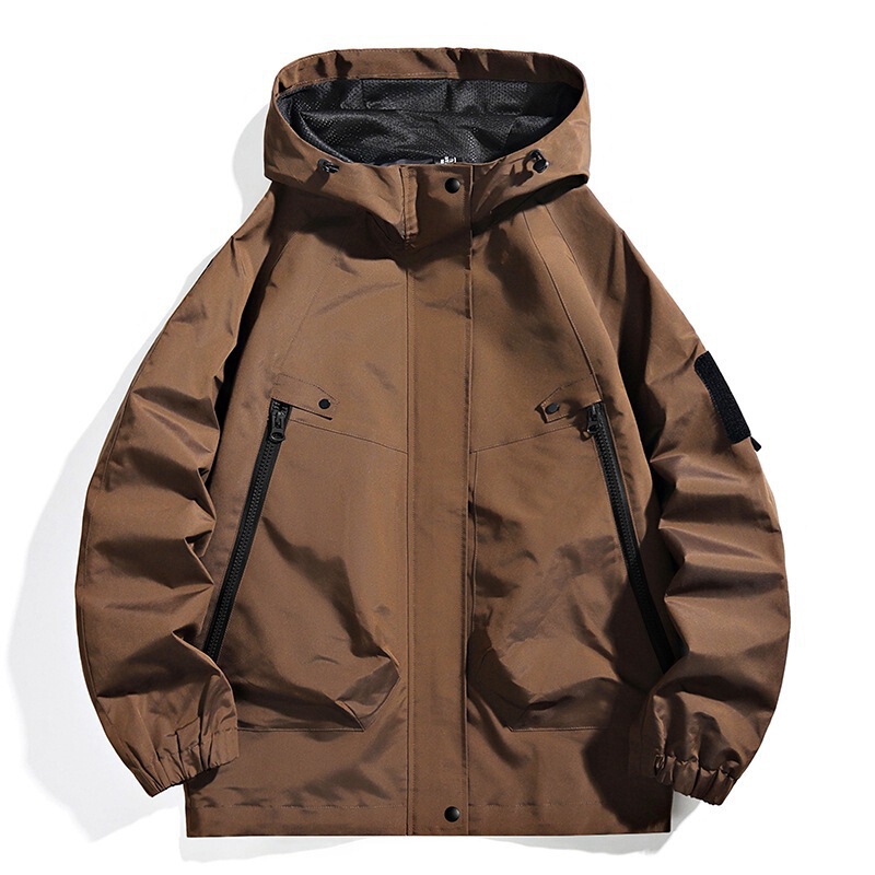 Men's Jacket Spring and Autumn New American Style Hooded Trendy Loose Functional Workwear Zipper Top Men's Jacket Spring and Autumn New American Style Hooded Trendy Loose Functional Workwear Zipper Top