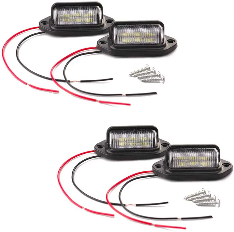 Фабрика прямой 6LED грузовик номерной знак свет автомобиль грузовик автобус прицеп задний фонарь боковой свет 12-24 В