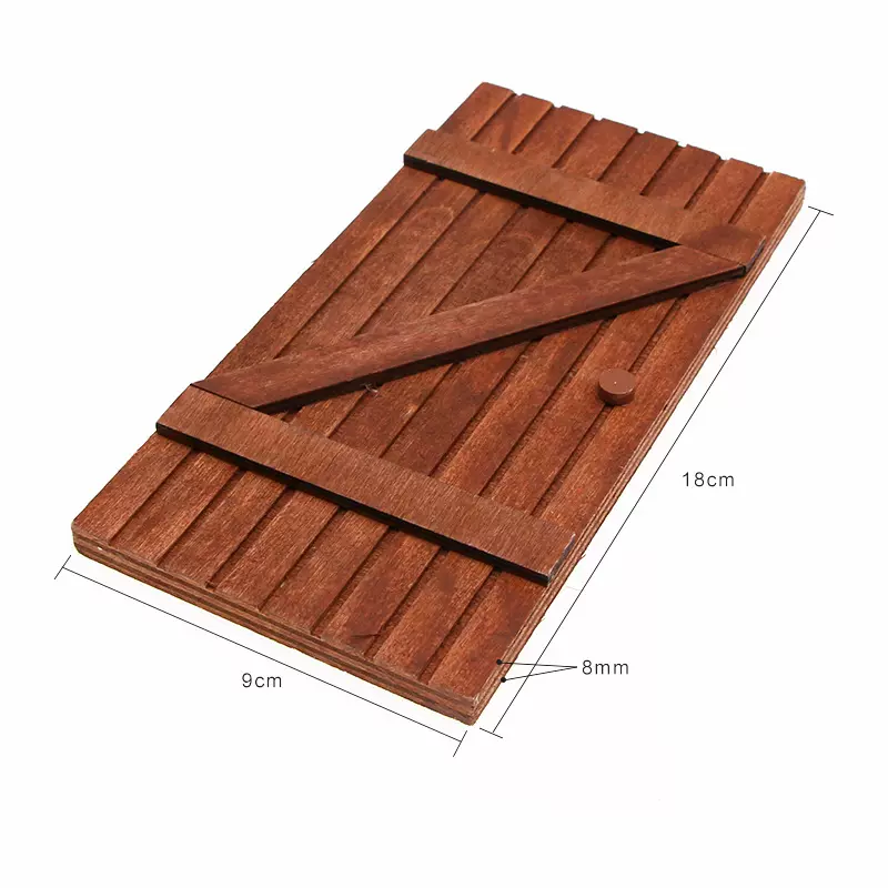 Doll House  娃娃屋咖啡木门 微缩场景 DIY木质玩具迷你家具模型