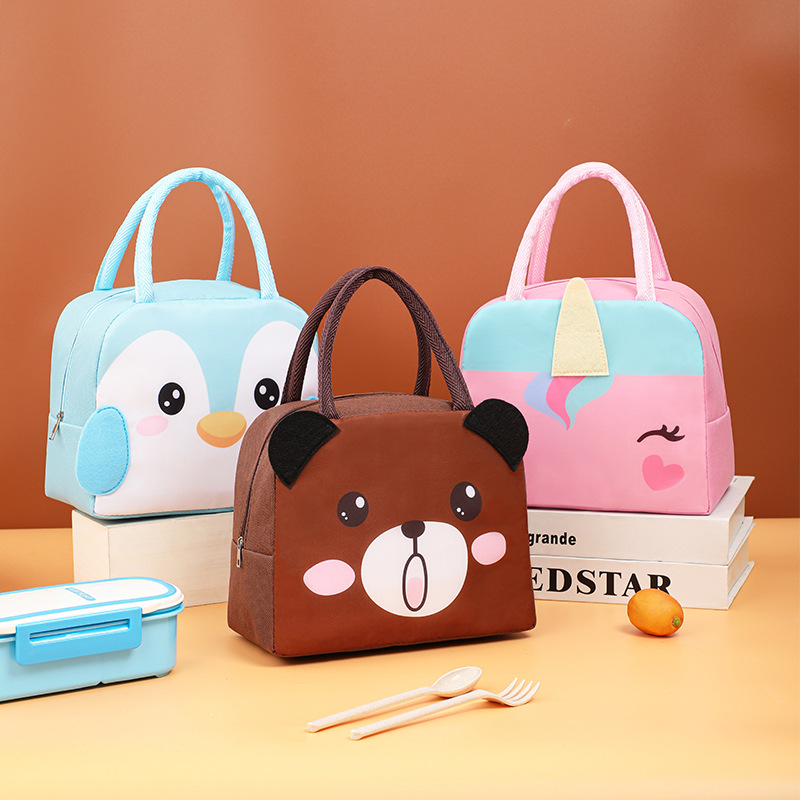 3D Three-Dimensional Lunch Box Bag for Office Workers, Cartoon-Style Insulated Ice Pack, Thickened Aluminum Foil Lunch Bag, Thermal Lunch Box Bag