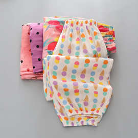 夏季儿童棉绸女童人造棉灯笼裤宝宝家居防蚊裤睡裤中大童外穿时尚