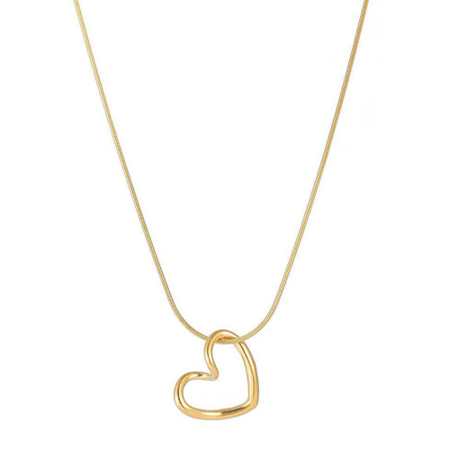 Hot-selling Minimalist Heart Necklace for Women, Instagram-style European & American Creative Design, Heart-shaped Clavicle Chain Neckerlace