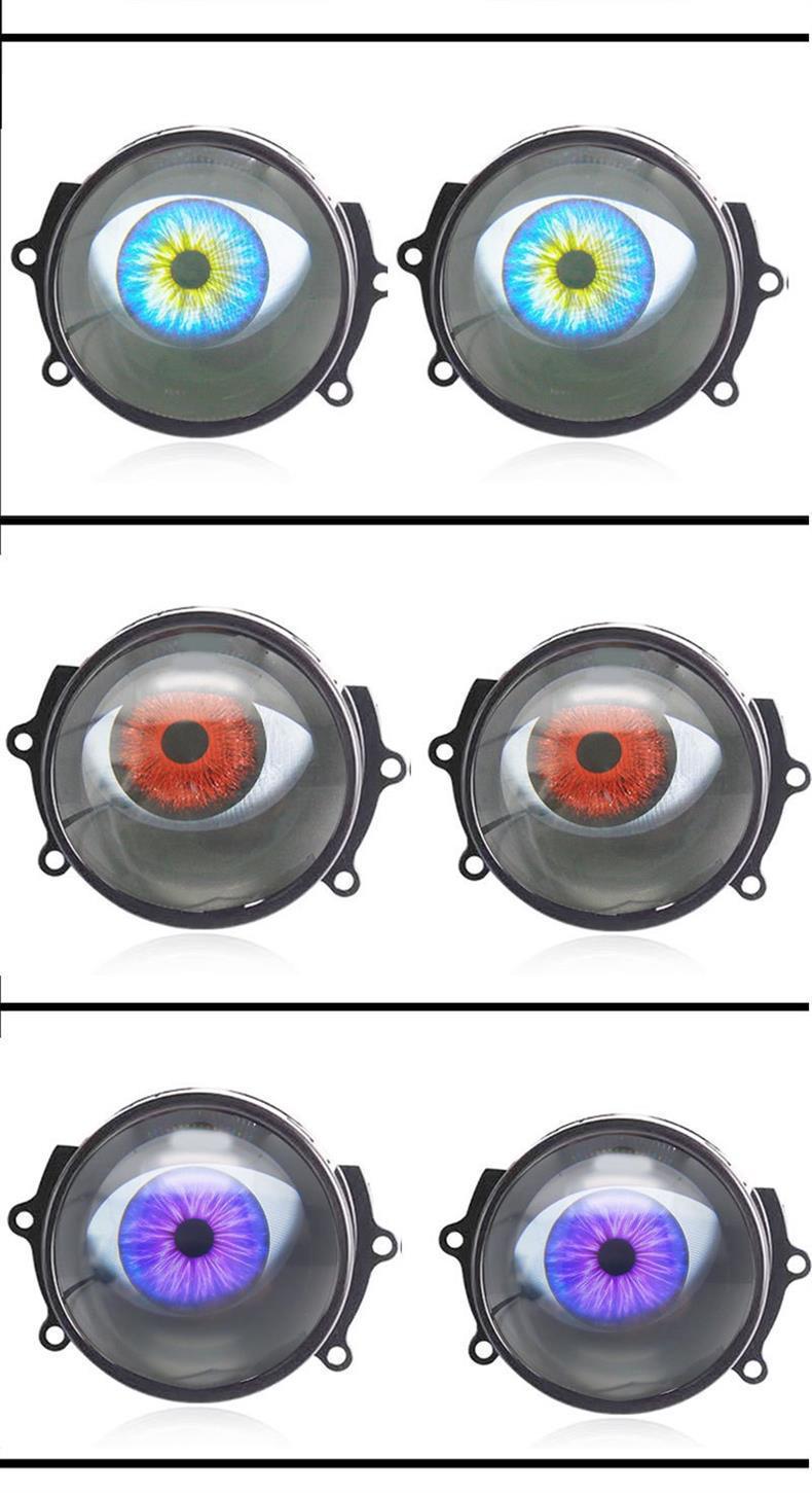 New car dynamic demon eye large headlight LED lens modified eagle eye lamp 3 inch 12V No. 9 car modified