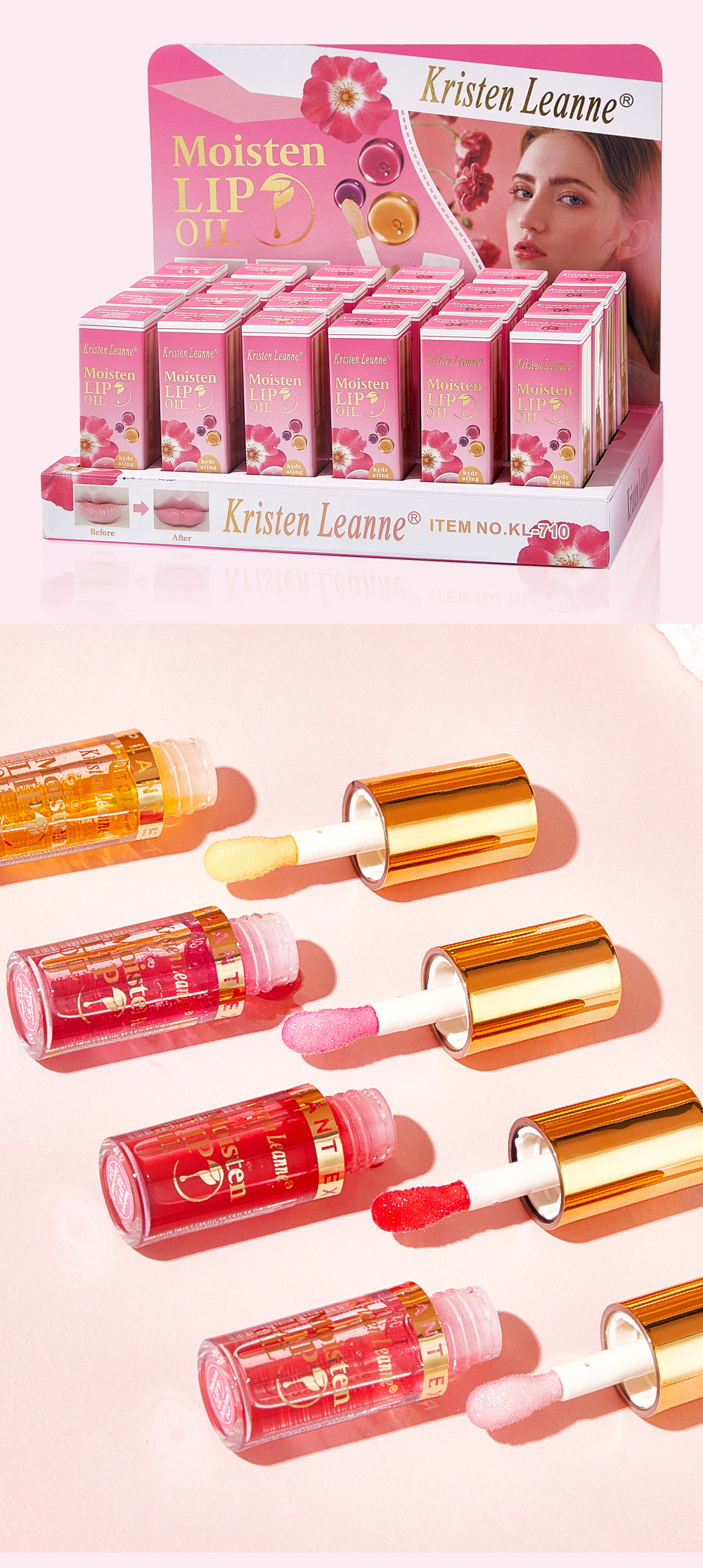 Gloss à lèvres hydratant et huile à lèvres teintée pour éclat_voghion.com