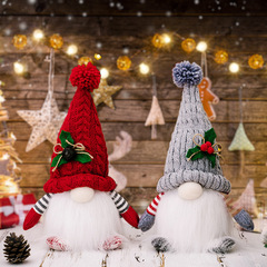 クリスマス人形の新しいライト付きの光るニット帽の森の人の置物のアイデアのクリスマスの装飾用品