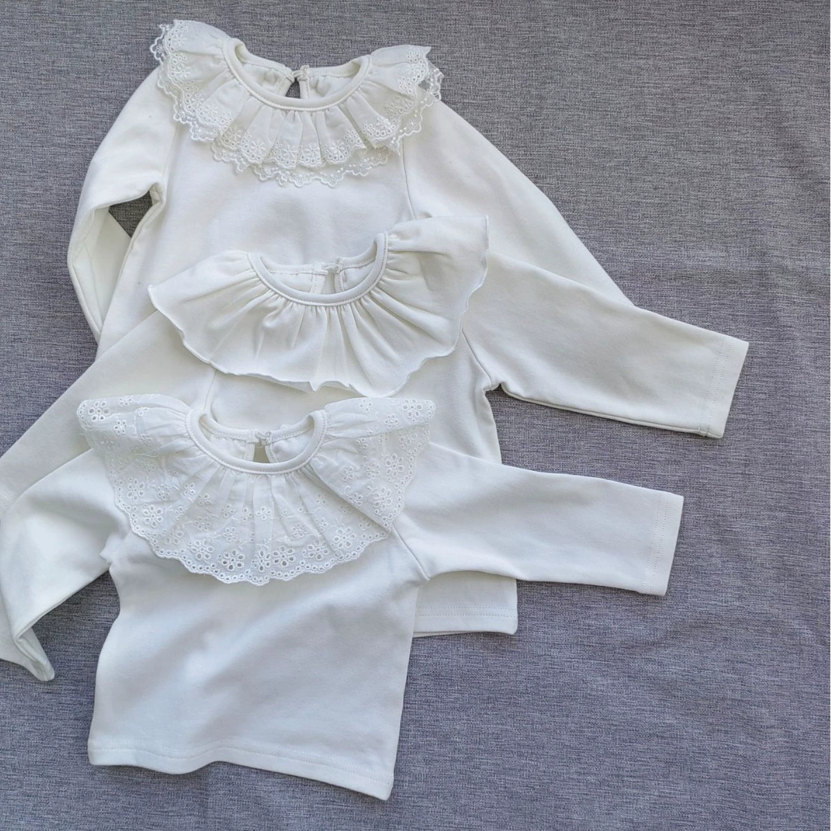 Brand solid white base body-friendly long-sleeve girl's, Korean style