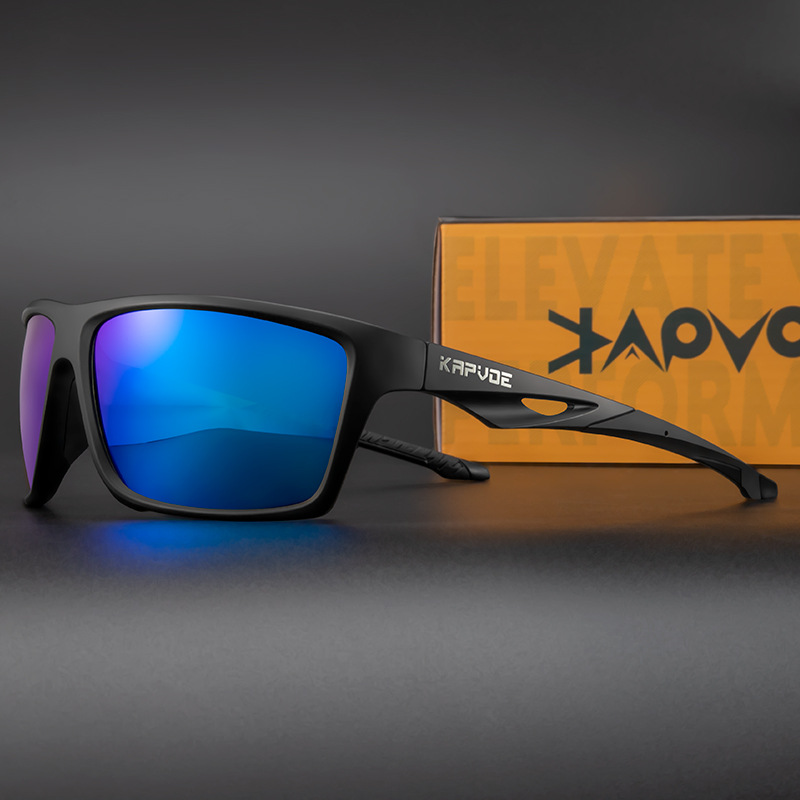 Nuevas gafas de sol polarizadas kapvoe, deportes al aire libre, gafas de ciclismo, gafas de sol de conducción con montura cuadrada, venta caliente transfronteriza