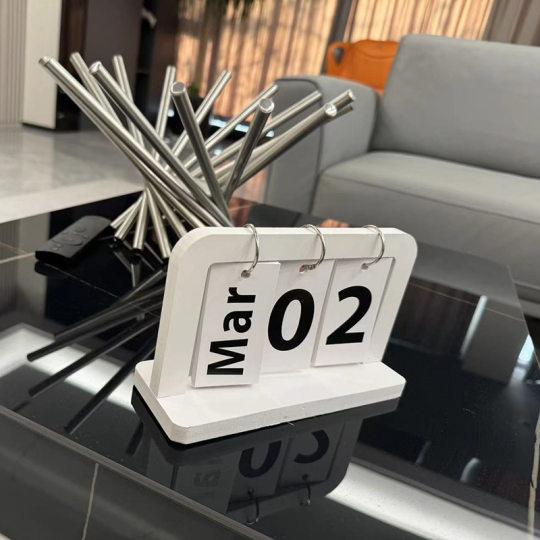 Flip Calendar simple home study dormitory desktop wooden desk calendar perpetual calendar photo props decoration ornaments