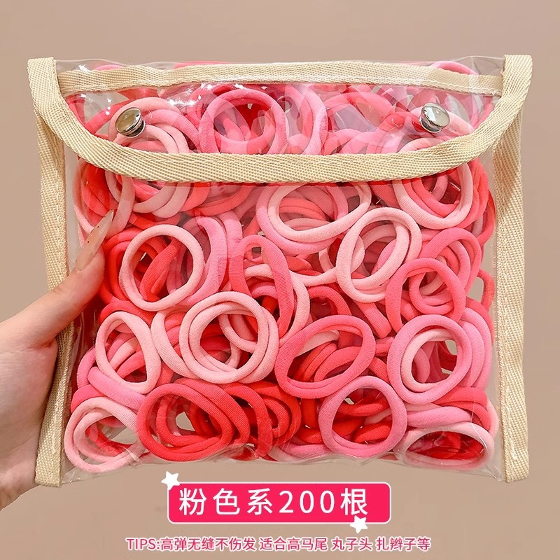 Niños lindos anillos de cabello de color correa de goma niñas de cabello de cola de caballo niñas de alta elasticidad no lastiman cabello